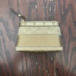 Coach Gold Key & Card Holder